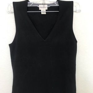 VINTAGE BLACK SILK CROP TANK